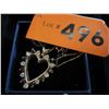 Image 1 : 10 KT Yellow Gold, Diamond & Ruby heart pendant