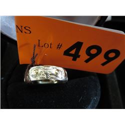 Signed - 14KT Gold Haida eagle motif ring