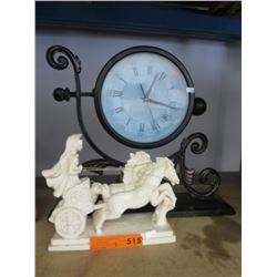 Italian statue & clock