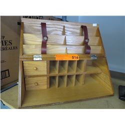 Wood letter writing station - used.