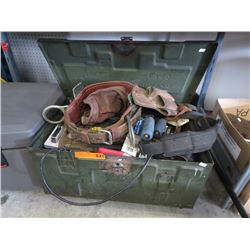 Metal trunk & contents