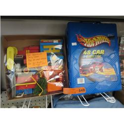 Hot Wheels carrying case & toll bar car wash set