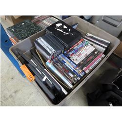 Tote of DVDs, approximately 80