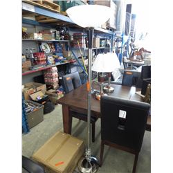 NEW - Torchiere floor lamp with glass shade