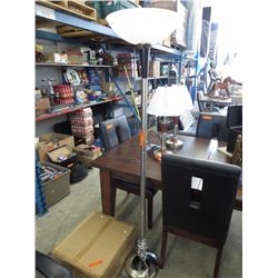 NEW - Torchiere floor lamp with glass shade