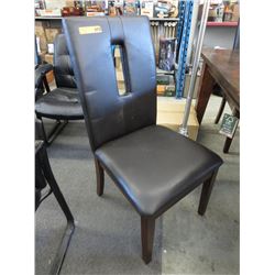 NEW - Leather dining chair, contemporary design