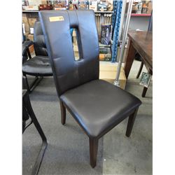 NEW - Leather dining chair, contemporary design