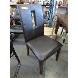 NEW - Leather dining chair, contemporary design