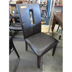 NEW - Leather dining chair, contemporary design