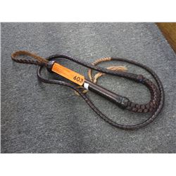 Braided leather whip