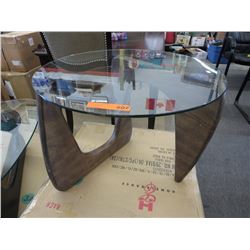 NEW - Round glass top side table