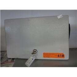 Steel lock box with key