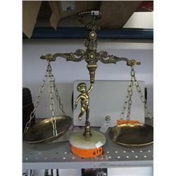 Vintage brass balance beam scale