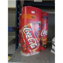 Corrugate paper rolls with Coca-Cola logos