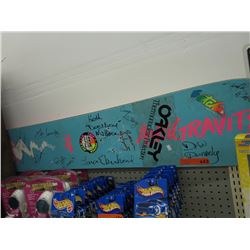 Autographed snowboard - many famous names
