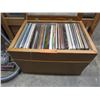 Image 1 : Vintage LP storage hassock & LPs
