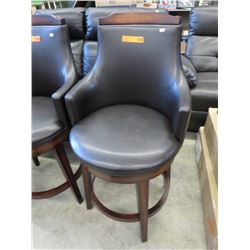 NEW - Solid back swivel bar stool