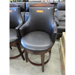 NEW - Solid back swivel bar stool