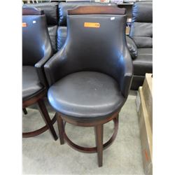 NEW - Solid back swivel bar stool