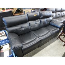 NEW - Black Double Reclining Sofa - Electric