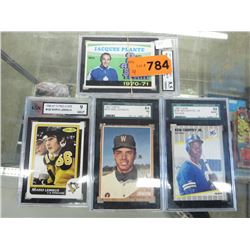 4 Graded MLB &  NHL cards