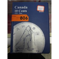 Canada 10 Cents book w/ some dimes