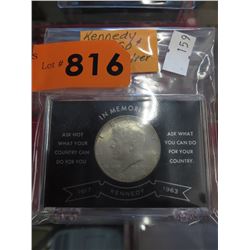 USA Kennedy commemorative 50 cent coin in case