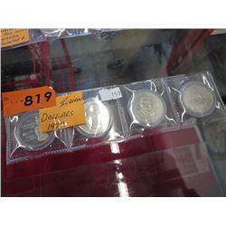 4x 1977 BC Indian dollars
