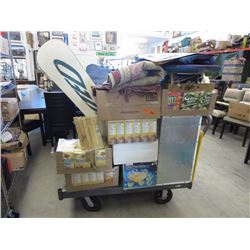Cart of misc household goods
