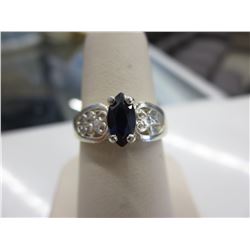 0.73 CT Marquise cut Sapphire solitaire ring