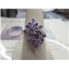 Image 1 : Amethyst & Diamond cluster ring - marquise cut
