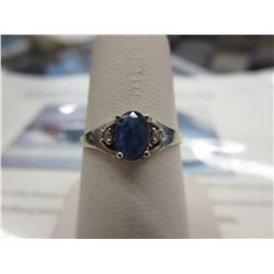 10KT White Gold & .60 CT Sapphire ring