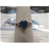 Image 1 : 10KT White Gold & .60 CT Sapphire ring
