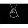 Image 1 : Sterling Silver & Diamond heart necklace