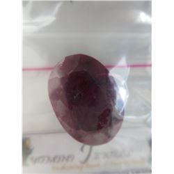 Certified museum sized oval cut 33CT Red Ruby