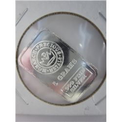 USA Mint -.999 Fine Silver stamped crown motif bar