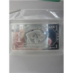 US Mint "In God We Trust" Buffalo bar in capsule