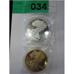 2010 & 2013 Lady Walking Liberty rounds