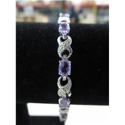 Brand new - Amethyst & Diamond tennis bracelet