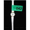 Image 2 : Genuine white leather & diamond Sutton watch