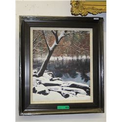 Oil on canvas "Snowfall"