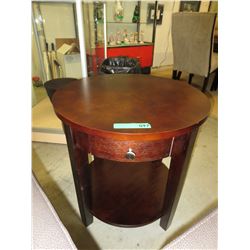 NEW - Round side table w/ drawer