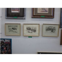 3 R. H. Palenske Prints - Western