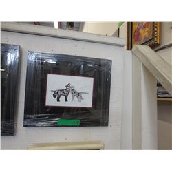 Framed Richard Shorty print "Wolves United"