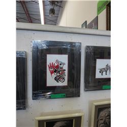 Framed Richard Shorty print "Wolf Dancer Crow"