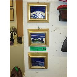 3 Benth Owensen hand painted tiles