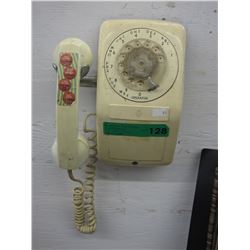 Vintage wall hanging dial telephone
