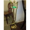 Image 1 : Brass plated fireplace tools - Used