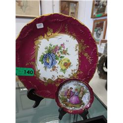 2 Limoges plates w/ gold decoration