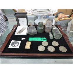 Vintage collectable items + Silver & Pesos